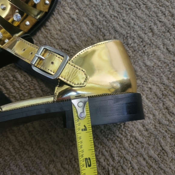 Sandro Gold Studded Fisherman Greek Strappy 39 - Picture 5 of 12